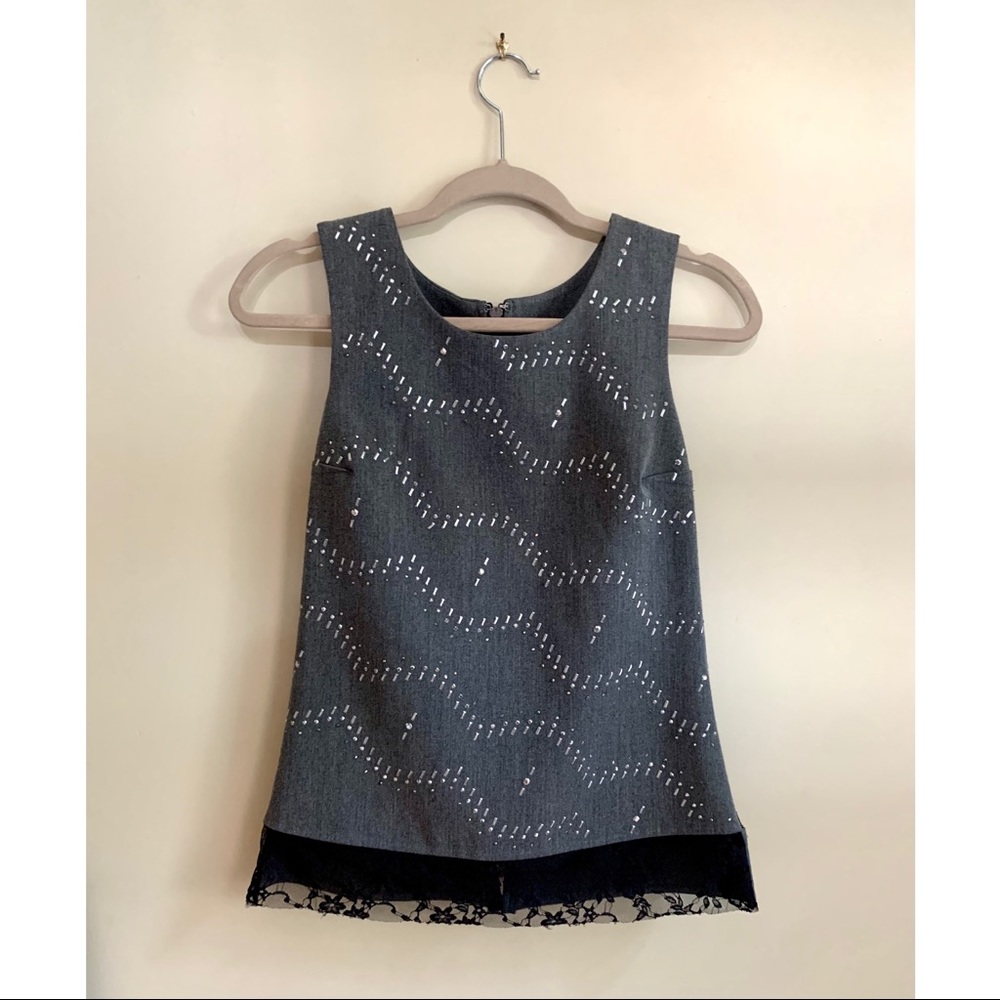 NWT Tracy Reece gray/silver tank size 2
